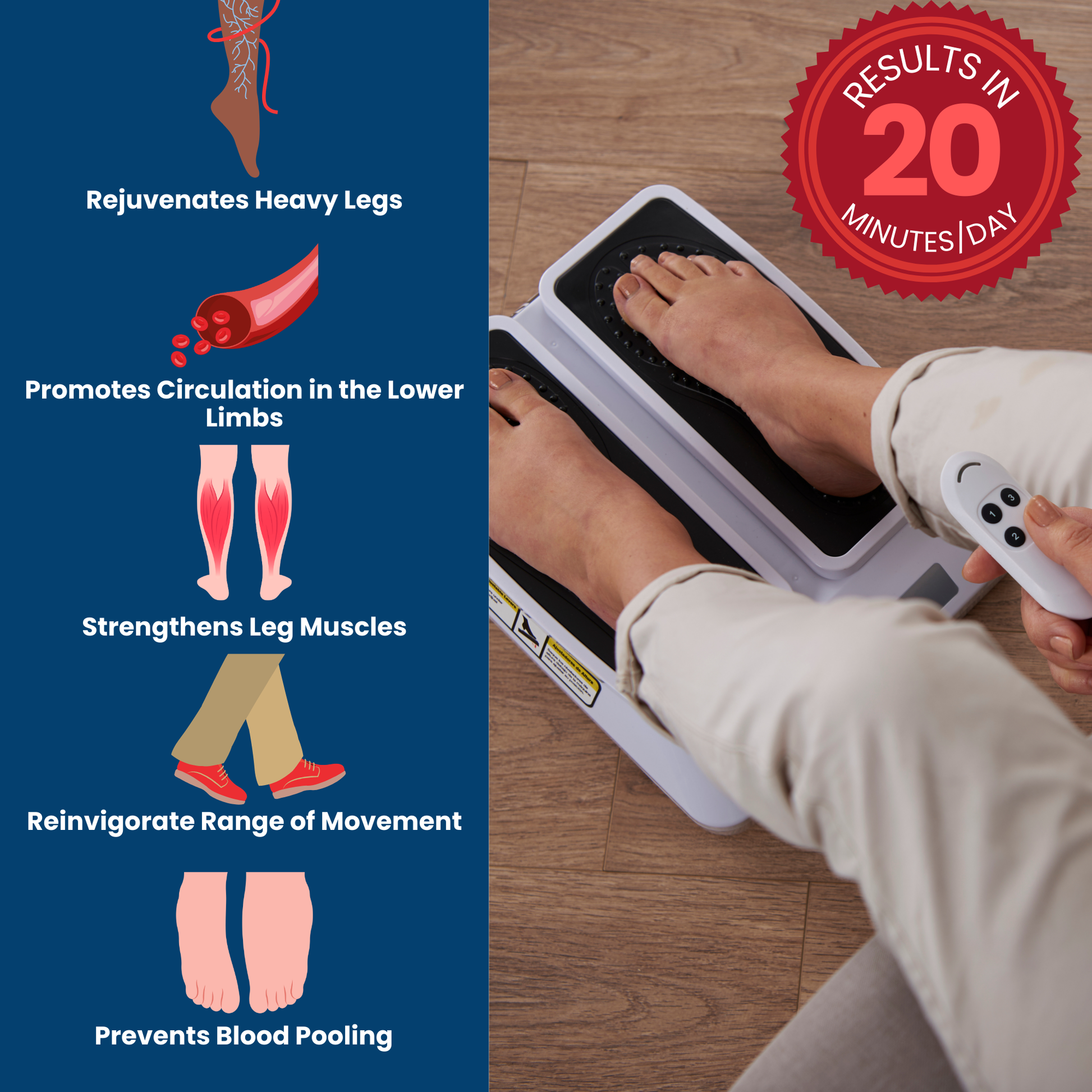 LegEx Pro Circulation Leg Exerciser, Passive Leg Trainer with Wireless Remote Control and 3 Speeds LegEx Pro Circulation Leg Exerciser, Passive Leg Trainer with Wireless Remote Control and 3 Speeds